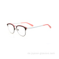Mode benutzerdefinierte Logo doppelte Farbe Augenbrauen Metall Optische Rahmen Brille